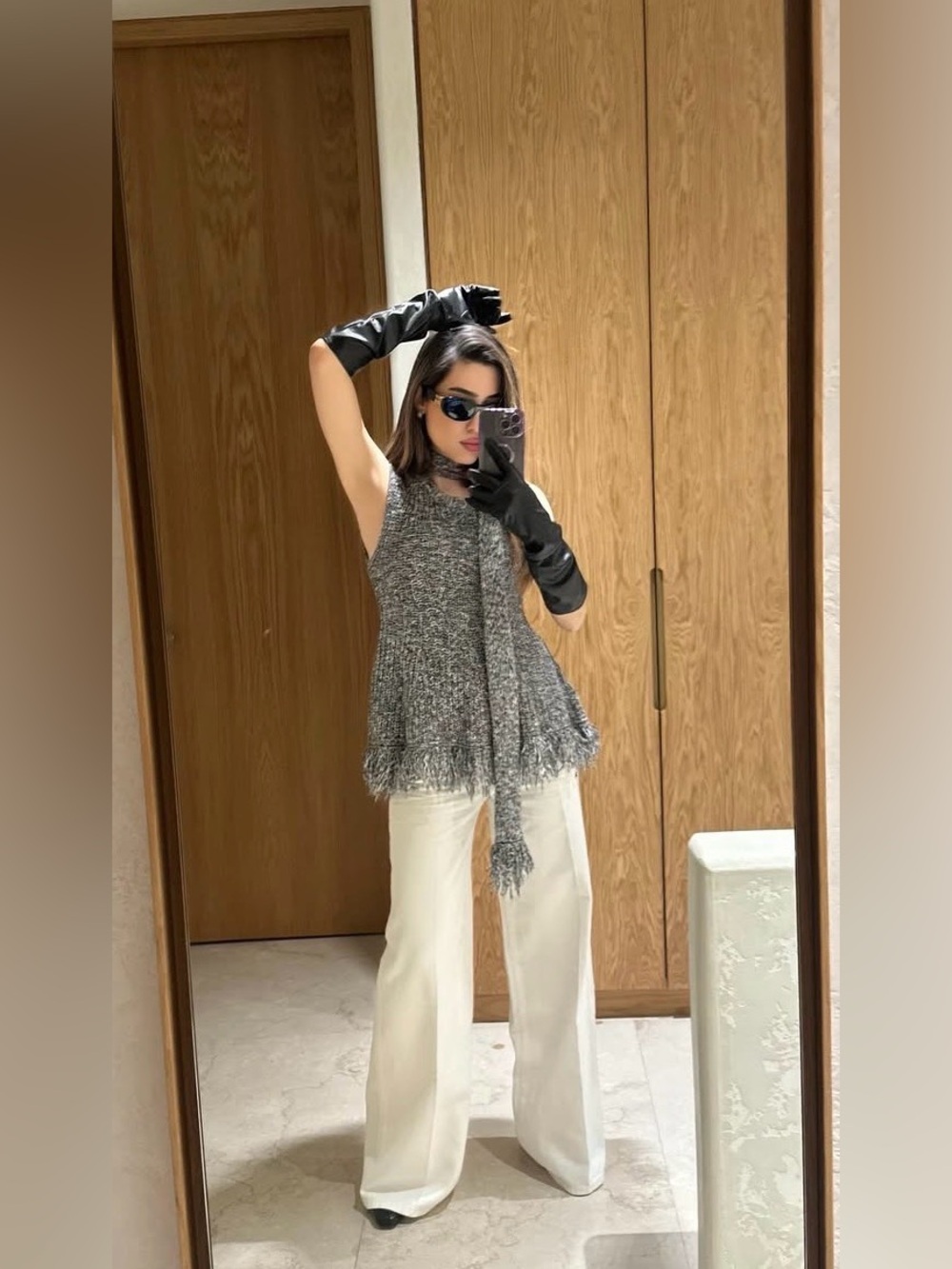 🛍️NWT ZARA Gray Tweed Fringe Sleeveless Top - Stylish Women’s Accessory